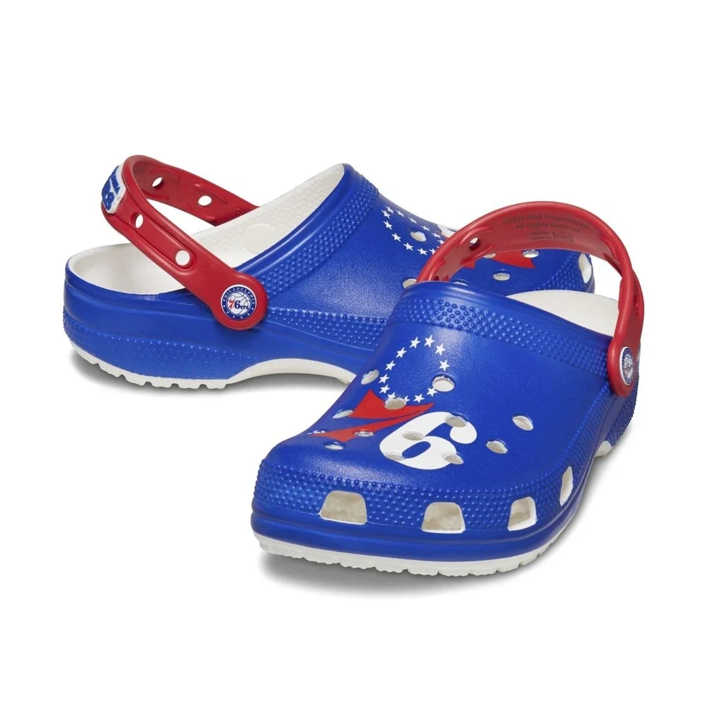 Crocs NBA Philadelphia 76ers Classic Clogs Men's‎ Size 10 (208901-100)